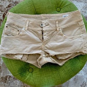 Jean short beige